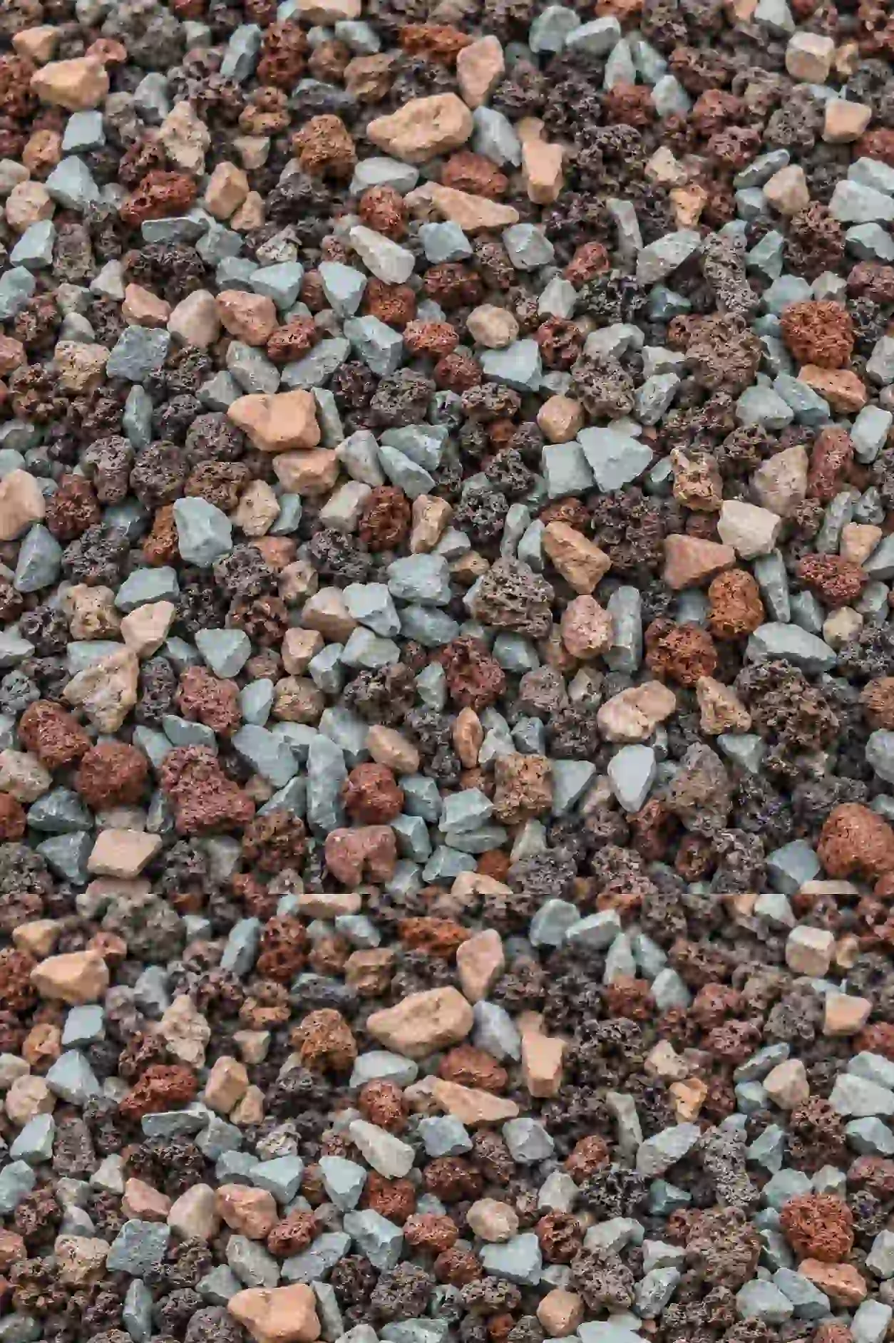 Lava rock drainage layer for terrariums